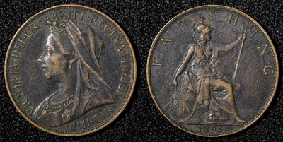 Great Britain Victoria Bronze 1896 Farthing KM# 788.1 (28 425) - Image 1 of 3