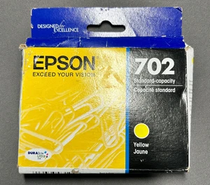 Genuine Epson 702 Yellow DuraBrite Ultra Ink Cartridge Exp 07/2027 - Picture 1 of 3