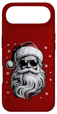 Cool Papai Noel com óculos de sol masculino feminino infantil capa de Natal para iPhone Air - Imagem 1 de 3