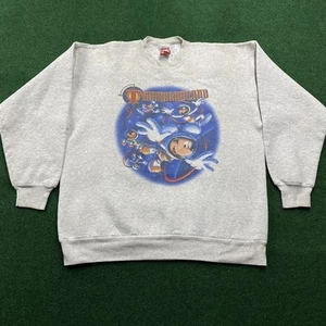 Suéter De Colección Disney Tomorrowland Para Hombres XL Gris 90S Disneyland Sudadera EE. UU. - Imagen 1 de 9