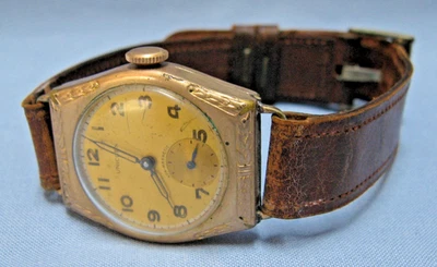 VINTAGE UNICORN NON-MAGNETIC SWISS MADE 15 JEWELS GOLD FILLED 23.5mm MENS WATCH - image 1 of 4
