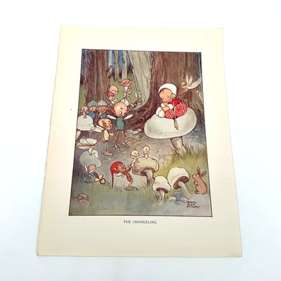 Impresión artística de hadas cambiantes de Mabel Lucie Attwell ilustración infantil 7x10 Foto 1 de 2