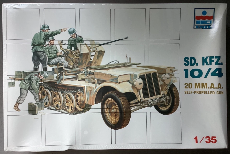 ESCI Sd. KFZ 10/4 20 Mm Self Propelled Gun Model Kit 1/35 5018