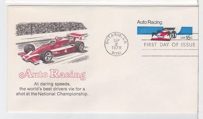 TurtlesTradingPost- Auto Racing 1978 #U587 FDC- Fleetwood Cachet - Image 1 of 2