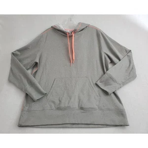 Danskin Now Hoodie Sweatshirt Womens Plus Size XXL Gray Orange Pullover Athletic - Picture 1 of 8