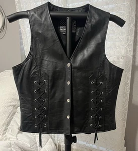 USA Biker Dream Apparel Lederweste XL - Bild 1 von 6