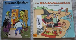 2 Norman Bridwell paperback books the Witch's Vacation & Monster Holidays - Picture 1 of 10