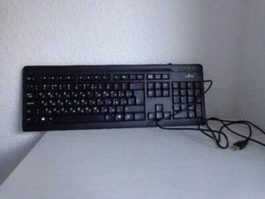 Fujitsu KB410 Keyboard, USB, US/RU / Tastatur US/russisch - Bild 1 von 8