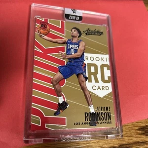 2018-19 Panini Absolute Memorabilia Jerome Robinson 68 GOLD Rookie ENCASED 04/10 - Picture 1 of 2
