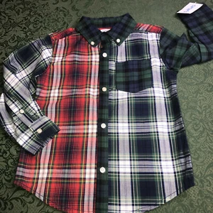 Neu mit Etikett Carters kariert Urlaub Junge Kleid Anzug Hemd 4t 4 Weihnachten Chanukka Hochzeiten - Bild 1 von 4