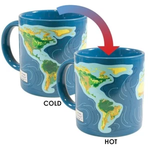 Klimawandel Becher Thermochromie Farbwechsel UPG Welt Klima Umwelt 300ml Keramik - Picture 1 of 5