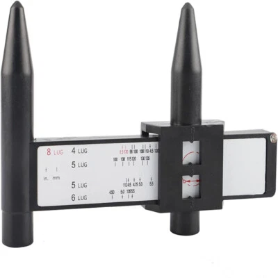 Wheel PCD Gauge Rim Measuring Tool for 4 5 6 8-Lug Bolt PatHoles Sliding Caliper Foto 1 de 4