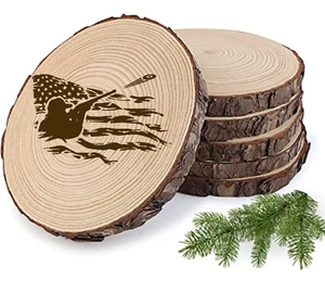 Distressed Flag with Shooter Slate or Wood Coasters Set 4 - Picture 1 of 8