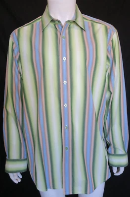 Camisa de manga larga a rayas Indigo Palms Denim Company talla XL Foto 1 de 4