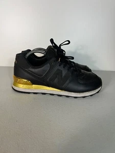 New Balance Shoes Woman's US 10.5 UK 8.5 574 Black Suede Leather Casual Sneakers - Picture 1 of 16