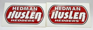 **LOT OF 2** Vtg Sticker Decal HEDMAN HUSTLER HEDDERS Small Size 3.5 Inch Wide - Picture 1 of 2