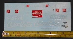 NASCAR DECAL COCA COLA LOGO SUPPLEMENT REPLACEMENT SHEET 1/25 - Picture 1 of 3