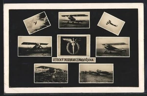 Postal aviones checos en diferentes vistas, Letecký Pozdrav 1935 - Imagen 1 de 2