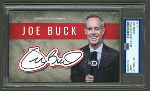 Joe Buck Signed Cut (PSA) ESPN Monday Night Football Sportscaster Photo Card - Picture 1 of 2