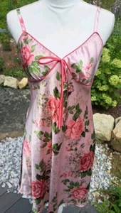 Adonna Floral Women's Size S Small Mini Pullover Slip Night Gown Lingerie - Picture 1 of 11
