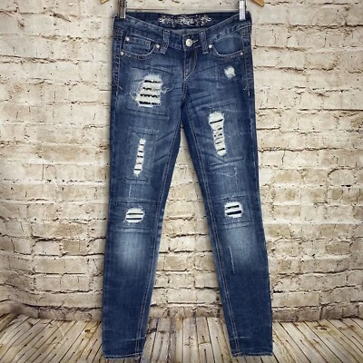 EXPRESS ZELDA ULTRA LOW RISE SKINNY JEANS  - Image 1 of 3