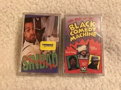 NEW / SEALED: SINBAD-BRAIN DAMAGED / BEST OF BLACK COMEDY Cassettes: 2 Tapes BIN - Image 1 of 4