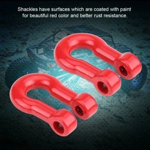 1:10 Scale Metal Alloy Chain & Tow Shackles For RC Crawler SCX-10 D90 Truck✈ - Picture 1 of 10