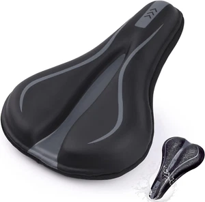Comfortable Exercise Bike Seat Cover Waterproof Gel Padded Cushion for Men Women - Picture 1 of 12