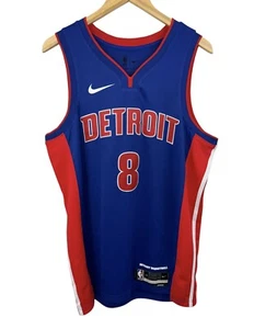 Nike Detroit Pistons Kemba Walker Swingman Jersey Sz 48 L RARE - Picture 1 of 9