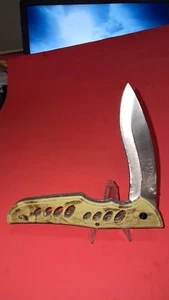 FROST USA LARGE SINGLE BLADE TACTICAL KNIFE W/THUMB STUD & POCKET CLIP 5 5/8 " - Picture 1 of 7