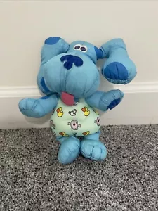 Blues Clues 1999 Viacom Silk Plush Toy - With Duck Pajamas - Very Clean - Picture 1 of 9