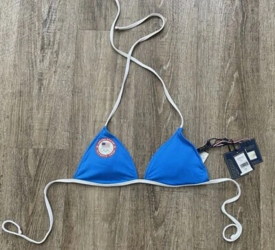Ralph Lauren Mujer 2016 Equipo Olímpico de EE. UU. Bikini Traje de Baño Top Azul Real Pequeño Foto 1 de 2