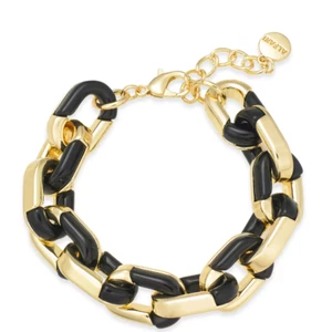 Alfani goldfarbenes & schwarzes Acryl-Armband mit großem Glied - Bild 1 von 3
