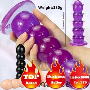 Unisex Anal Plug Bead Dildo Masturbation Masturbation Massager Couples Flirt - Picture 1 of 8
