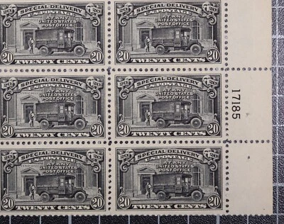 Scott E14 20 Cents Special Delivery Plate Block Of 6 MNH # 17185 SVC $70.00 - Image 1 of 2