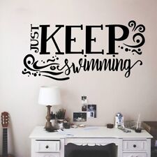Funny keep swimming Environmental Protection Vinyl Stickers Kids Rooms Nursery