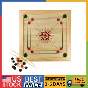 Wooden Carrom Board 26 Inch Strike and Pocket Game with Cue Sticks, US Seller - Picture 1 of 7