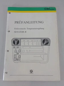 Manual de Taller Instrucciones de Inspección Opel Senator Temperatura Stand - Imagen 1 de 1