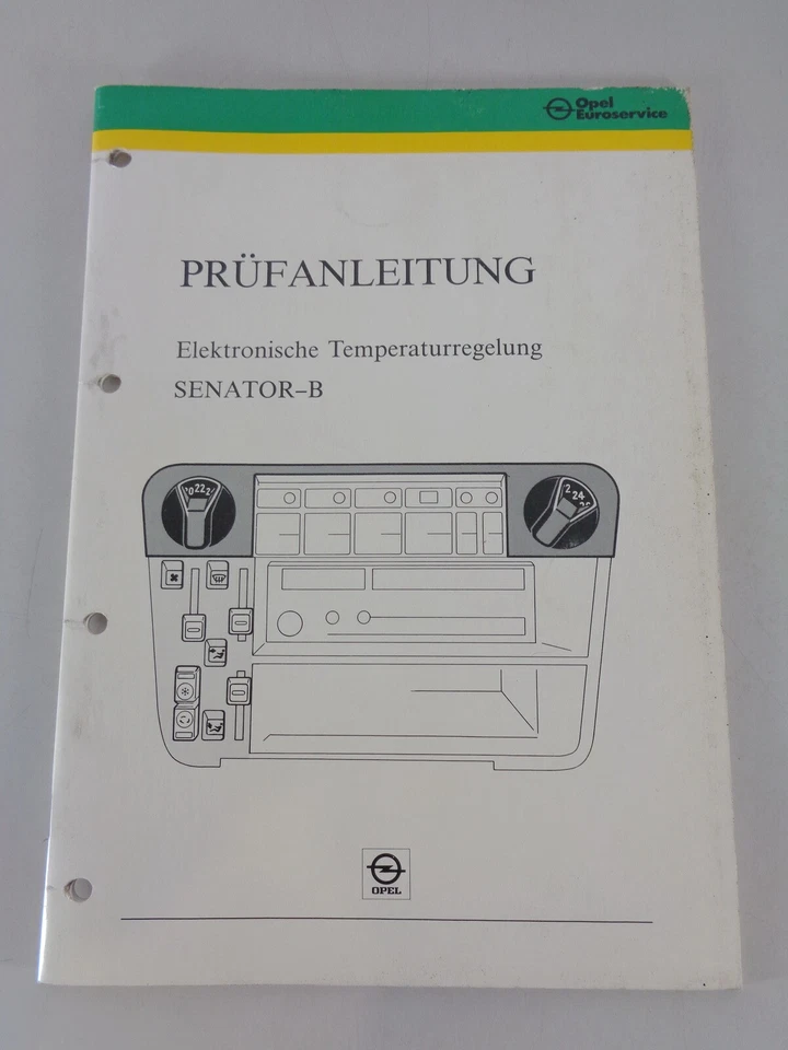Manual de Taller Instrucciones de Inspección Opel Senator Temperatura Stand - Imagen 1 de 1