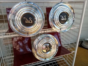 1956 DeSoto Firedome Fireflite 15" Hubcaps Set Of (3) Wheel Covers OEM Antique  - Picture 1 of 24