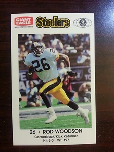 1991 Pittsburgh Steelers Police #26 Rod Woodson Purdue caldermakers Fort Wayne - Imagen 1 de 2