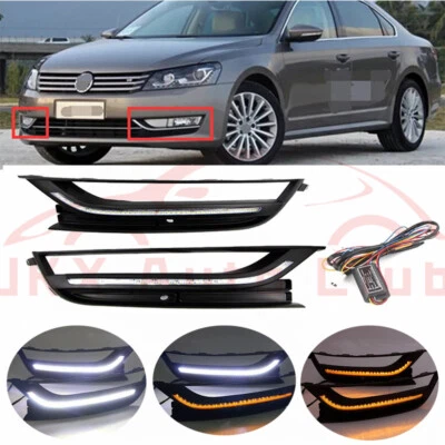 Luz de circulación diurna LED DRL c con luz giratoria para Volkswagen Passat B7 2012-2015 Foto 1 de 4