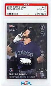 RARE 🔥 2016 Topps Now Trevor Story RC Rookie #42 PSA 10 / Gem Mint POP 9 !🔥 - Picture 1 of 5