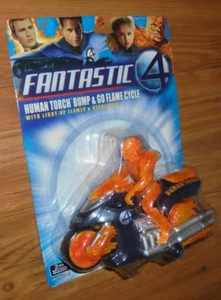 Fantastic 4 HUMAN ANTORCH Bump & Go Flame Cycle Toy Biz 2005 - Imagen 1 de 5
