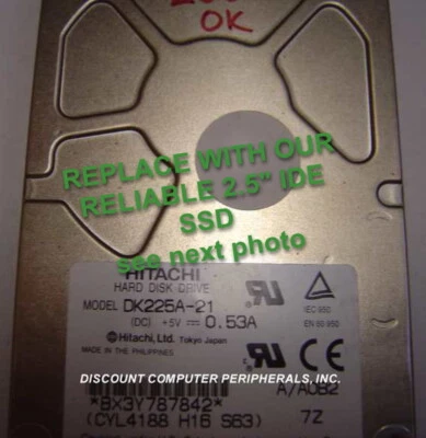 4GB IDE SSD Replace Worn Out DK225A-21 Hard Drive with 2.5" 44 PIN CF SSD Card - Image 1 of 2