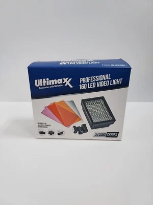 160 LED Video Light Lamp Panel Dimmable for DSLR Camera DV Camcorder by ULTIMAXX - Image 1 of 4