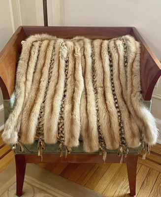 NWOT J. MENDEL GOLDEN RUSSIAN SABLE STRAIGHT FUR STOLE WRAP  72” X 14”  $24,000 - Image 1 of 4
