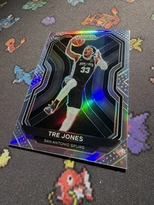 Tarjeta de novato Tre Jones Silver Prizm RC 2020-21 Panini base de baloncesto #291 Spurs - Imagen 1 de 4