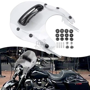 Motorcycle Clear Windshield Wind Deflector For Harley Road King Classic FLHRC - Picture 1 of 24