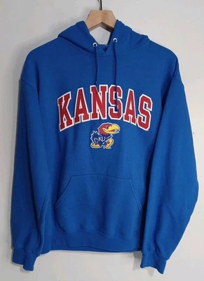 Sudadera con Capucha The Victory Kansas Jayhawks Para Hombre Talla M Azul Pullover Bordado (F3) Foto 1 de 4